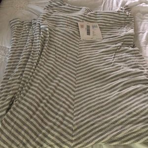 Lularoe NWT maxi shirt grey/ivory white stipe